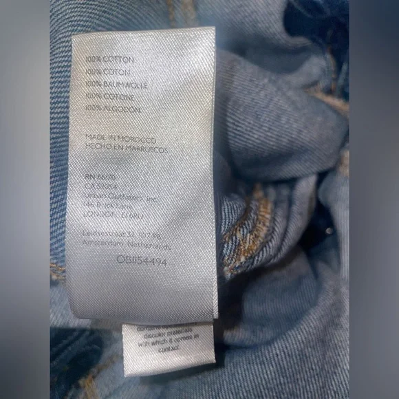 New! Free People x Tricia Fix Tan Bandana Patchwork Blue Denim Jumpsuit💙 Medium - Picture 13 of 13